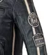 W-TEC Makso Herren Lederjacke - schwarz mit Patches