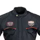 W-TEC Jawo Herren Textiljacke - schwarz mit rot-weißem Streifen
