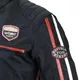 W-TEC Jawo Herren Textiljacke - schwarz mit rot-weißem Streifen