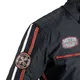 W-TEC Jawo Herren Textiljacke - schwarz mit rot-weißem Streifen