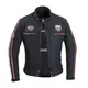 W-TEC Jawo Herren Textiljacke - schwarz mit rot-weißem Streifen