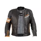W-TEC Brenerro Leder Motorradjacke - Black-Orange-White