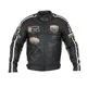 W-TEC Sheawen Herren-Leder-Motorradjacke - schwarz