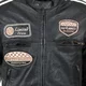 W-TEC Sheawen Herren-Leder-Motorradjacke - schwarz