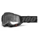 Motocross-Brille 100% Accuri 2 OTG - schwarzes, klares Plexiglas - schwarzes, klares Plexiglas