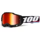 Motocross-Brille 100% Accuri 2 Mirror - Magnus černá, červené plexi - Magnus černá, červené plexi