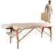 inSPORTline Taisage Massageliege 2-teilig aus Holz - cremegelb
