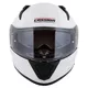 Motorradhelm Cassida Aero Solid weiß/schwarz