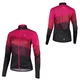 Damen-Radtrikot mit langen Ärmeln Etape Gaia - magenta/černá