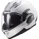 LS2 FF900 Valiant II Solid P/J Klappbares Motorradhelm - Matt Schwarz - Weiss