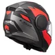 Klappbarer Motorradhelm LS2 FF902 Scope II Duria Schwarz Rot