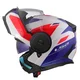 Klappbarer Motorradhelm LS2 FF902 Scope II Duria Weiß Blau Rot