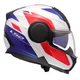 Klappbarer Motorradhelm LS2 FF902 Scope II Duria Weiß Blau Rot
