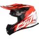 Cassida Cross Cup Two Motocross Helm - orange hivis/weiss/schwarz/grau