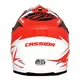 Cassida Cross Cup Two Motocross Helm - orange hivis/weiss/schwarz/grau