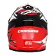 Cassida Cross Cup Two Motocross Helm - orange hivis/weiss/schwarz/grau