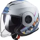 Motorradhelm LS2 OF570 Verso Spring Matt Silber Blau - L(59-60)