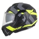 Cassida MultiFlip Korp P/J Klapp-Motorradhelm - schwarz matt/gelb hivis/grau