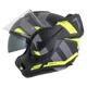 Cassida MultiFlip Korp P/J Klapp-Motorradhelm - schwarz matt/gelb hivis/grau