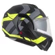 Cassida MultiFlip Korp P/J Klapp-Motorradhelm - schwarz matt/gelb hivis/grau