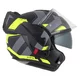 Cassida MultiFlip Korp P/J Klapp-Motorradhelm - schwarz matt/gelb hivis/grau