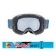 Motocrossbrille RedBull Spect Strive Panovision, hellgrau matt, rauchfarbenes Plexiglas