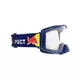 Motocrossbrille RedBull Spect Strive Panovision, dunkelblau matt, klares Plexiglas