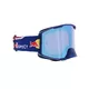 Motocross-Brille RedBull Spect Strive, blau matt, spiegelblaues Plexiglas