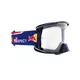 Motocrossbrille RedBull Spect Strive dunkelblau matt, klares Plexiglas