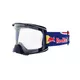 Motocrossbrille RedBull Spect Strive dunkelblau matt, klares Plexiglas