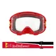 Motocross-Schutzbrille RedBull Spect Strive, rot matt, klares Plexiglas