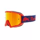 Motocrossbrille RedBull Spect Whip, rot matt, rot verspiegeltes Plexiglas