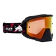 Motocrossbrille RedBull Spect Whip, schwarz matt, rot verspiegeltes Plexiglas