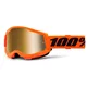 Motocross-Brille für Kinder 100 % Strata 2 Junior Mirror - Orange, True zlaté plexi - Orange, True zlaté plexi