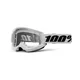 Motocrossbrille 100% Strata 2 Neu - Orange, čiré plexi - White bílá, čiré plexi