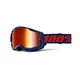 Motocrossbrille 100% Strata 2 New Mirror - Neon žluté, růžové plexi - Modré, červené plexi