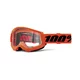 Motocrossbrille 100% Strata 2 Neu - Orange, čiré plexi - Orange, čiré plexi