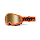 Motocrossbrille 100% Strata 2 New Mirror - Neon žluté, růžové plexi - Oranžové, zlaté plexi