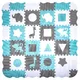 Schaumstoffpuzzle mit Laufstall inSPORTline Smarfino 30,5x30,5x1 cm, 36Stück